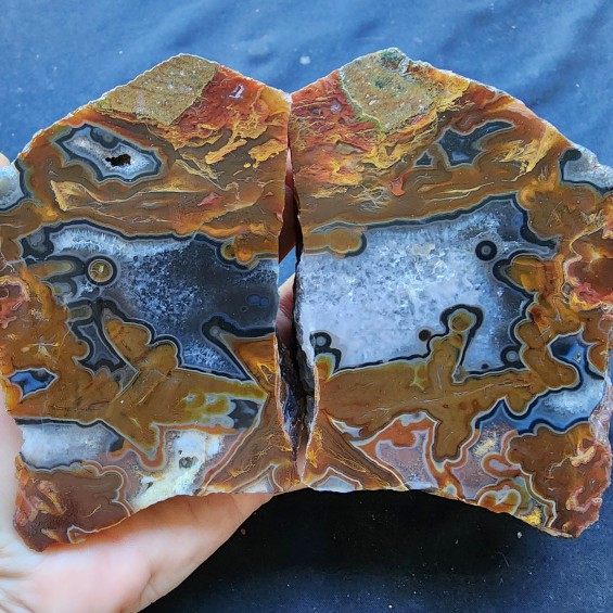 Collectible Rock, Agate Pair, Quartz Agate