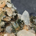 Quartz Cluster with Epidote, Healing Crystal, Minerals