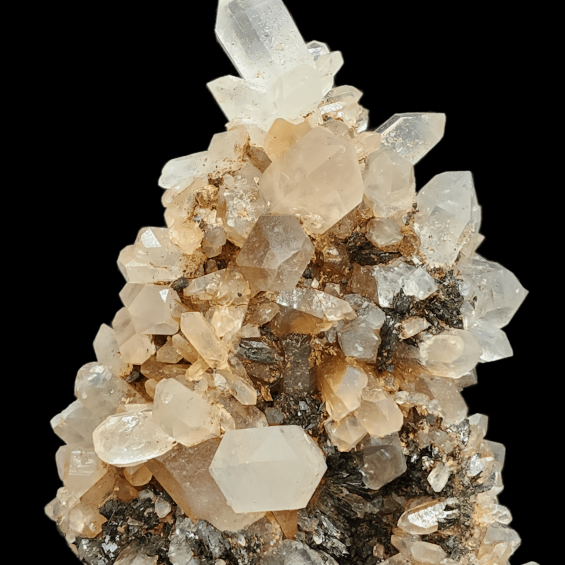 Quartz Cluster with Epidote, Healing Crystal, Minerals