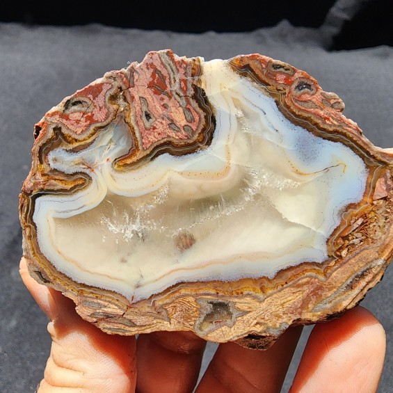 Crystal Thunder Egg, Rhyolite Agate Pair, Collectible Agate