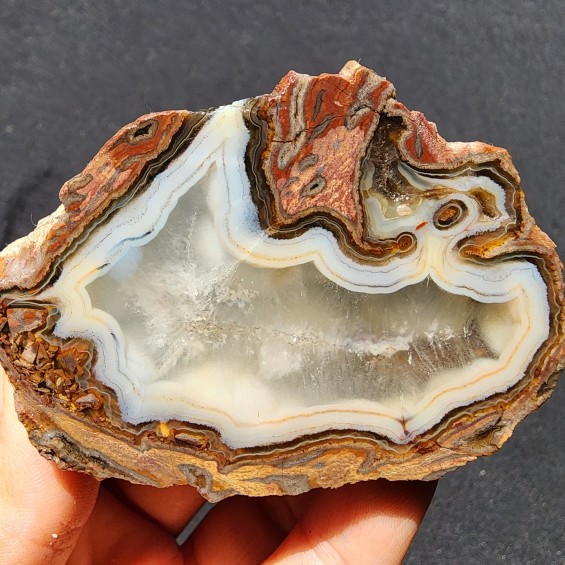 Crystal Thunder Egg, Rhyolite Agate Pair, Collectible Agate