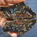 Tube Agate Pair, Stick Agate, Rough Agate for Polishing