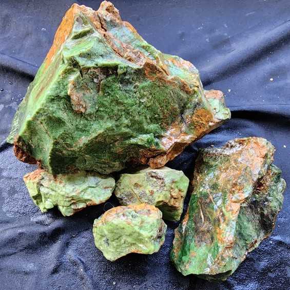 Untreated Chrysoprase Rough for Cabbing, Lapidary Rough lbs, Raw Gemsone