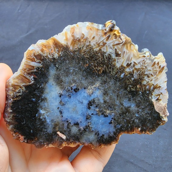 Botryoidal Agate, Blue Agate, Collectible Rock, 마노, メノウ , 瑪瑙, Stick Agate