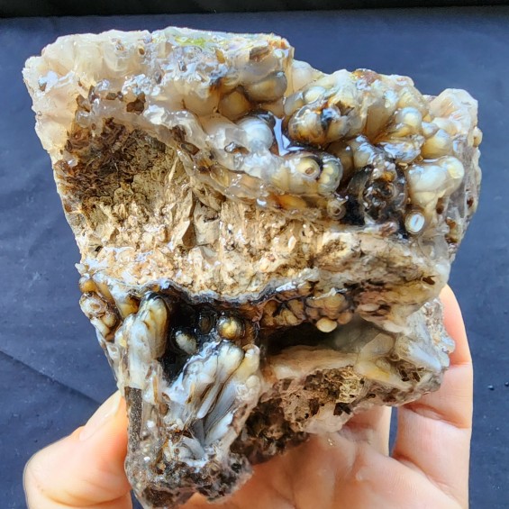 Botryoidal Agate, Blue Agate, Collectible Rock, 마노, メノウ , 瑪瑙, Stick Agate