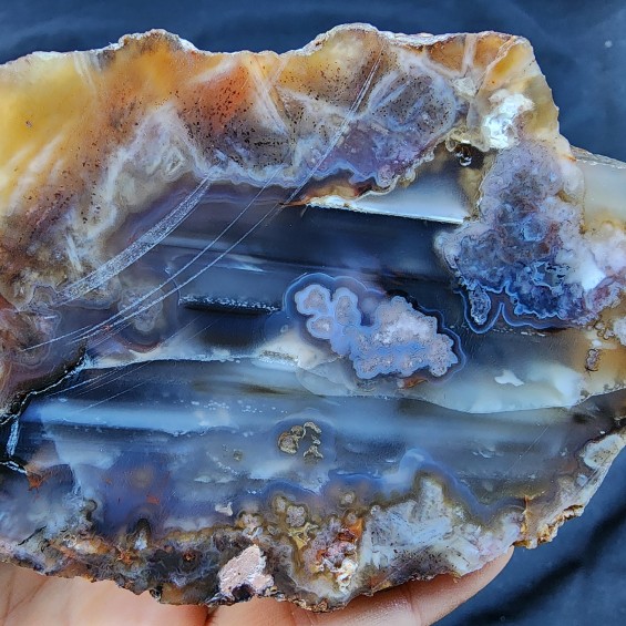 Landscape Agate, Blue Agate, Waterline Agate, Healing Stone