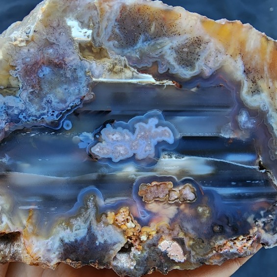 Landscape Agate, Blue Agate, Waterline Agate, Healing Stone