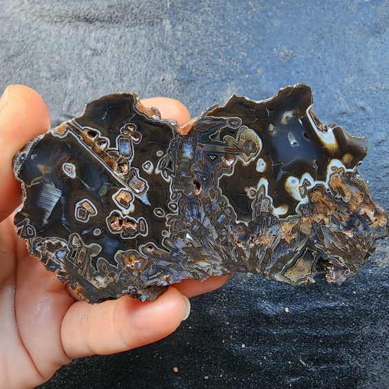 Black Agate Slabs, Stick Agate, Tube Agate, Collectible Rocks,  玛瑙