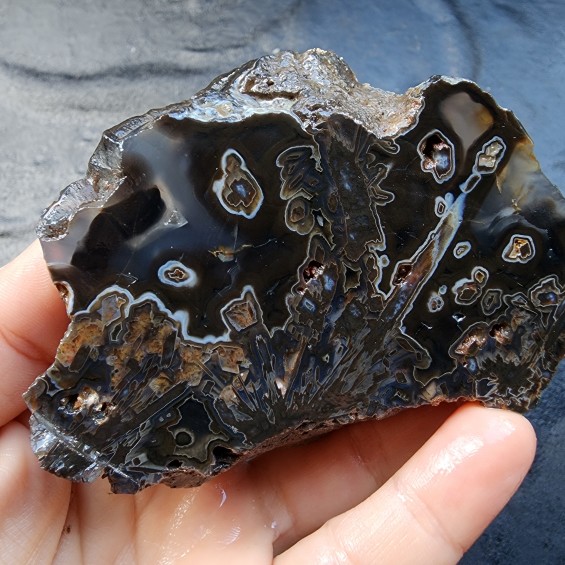 Black Agate Slabs, Stick Agate, Tube Agate, Collectible Rocks,  玛瑙