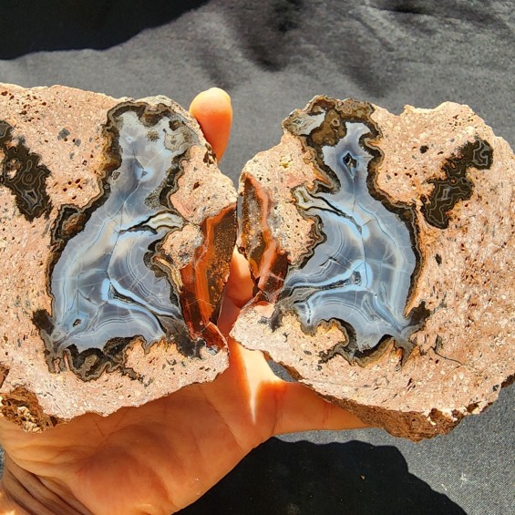 Thunder Egg Pair, Collectible Agate, Agate Stone