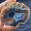 Rare Agate Pair, Moss Agate, Banded Agate, Collectible Rock