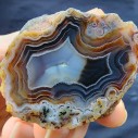 Rare Agate Pair, Moss Agate, Banded Agate, Collectible Rock