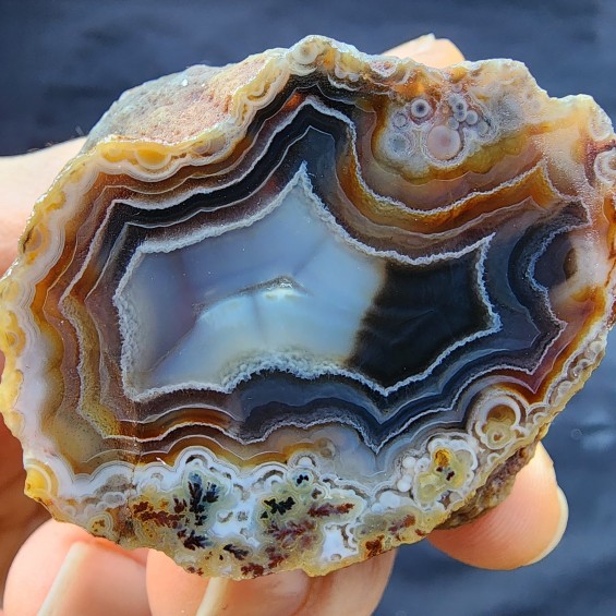 Rare Agate Pair, Moss Agate, Banded Agate, Collectible Rock