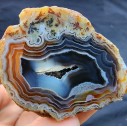 Rare Agate Pair, Moss Agate, Banded Agate, Collectible Rock