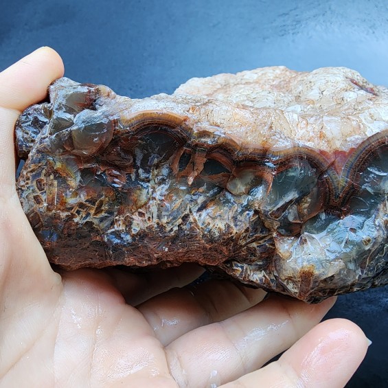 3.6 lbs (1.63 kg) Red Agate, Quartz Agate, Crystal Agate, Blue Agate 石英岩, 宝石細工の岩