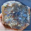 2.5 lbs (1.15 kg) Blue Agate Slab 石英岩, Raw Agate, Agate Rough Lapidary Materials