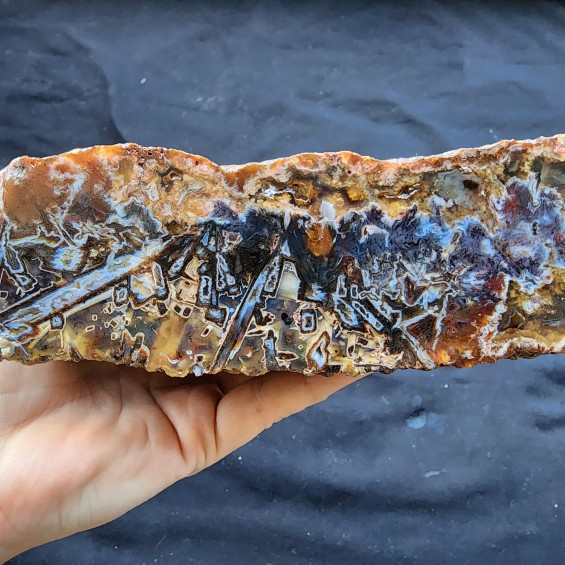 Collectible Stick Agate, Turkish Agate Slab, Lapidary Rough Rock