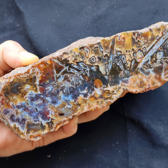 Collectible Stick Agate, Turkish Agate Slab, Lapidary Rough Rock