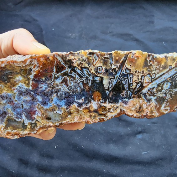 Collectible Stick Agate, Turkish Agate Slab, Lapidary Rough Rock