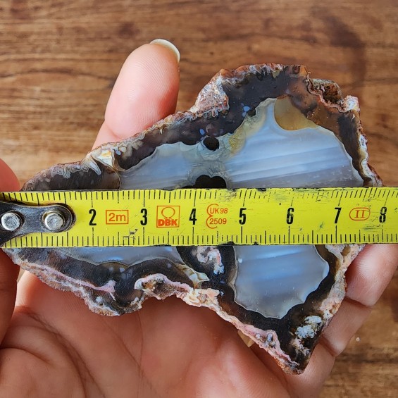 Waterline Agate Pair, Viewing Stone, Quartz Agate, Healing Crystal