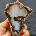 Waterline Agate Pair, Viewing Stone, Quartz Agate, Healing Crystal