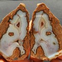 Banded Agate Pair, Collectible Agate Stone, Agate for Polishing