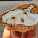 Banded Agate Pair, Collectible Agate Stone, Agate for Polishing