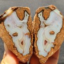 Banded Agate Pair, Collectible Agate Stone, Agate for Polishing