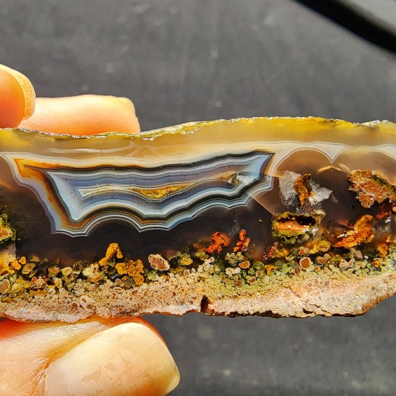 Banded Agate Pair, Moss Agate, Collectible Rock